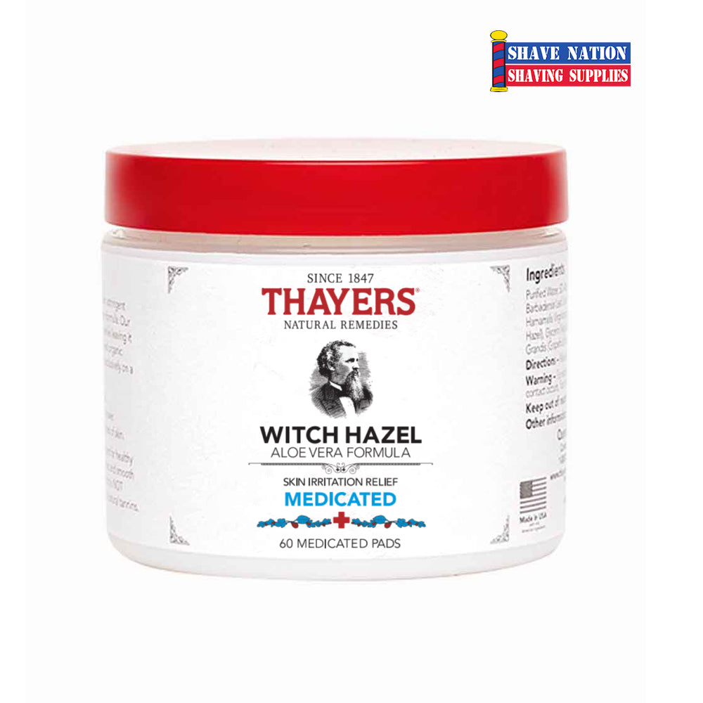 Thayers Medicated Witch Hazel Astringent Pads for Acne & Oily Skin – Alcohol-Free Toner Pads for Face Cleansing & Pore Minimizing – Perfect for Daily Skincare Routine & Travel