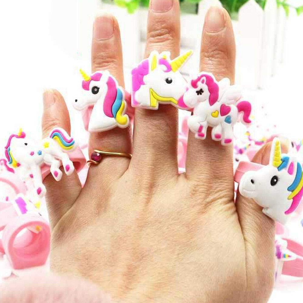 Unicorn Bath Bombs for Kids with Surprise Toys Inside - Includes Cute Ring, Keychain, Necklace & Bonus Purse | Handmade Easter Gift Set for Girls | Fun Bath Time & Birthday Party Favors