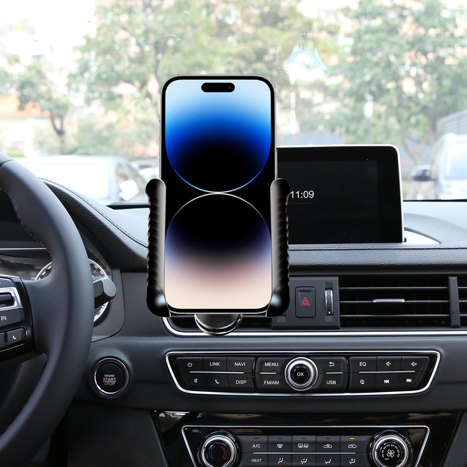 **Car Vent Phone Mount Holder - Universal Air Vent Clip for iPhone & Samsung - Hands-Free Car Phone Cradle for Big Phones & Thick Cases - Perfect for GPS Navigation & Safe Driving**