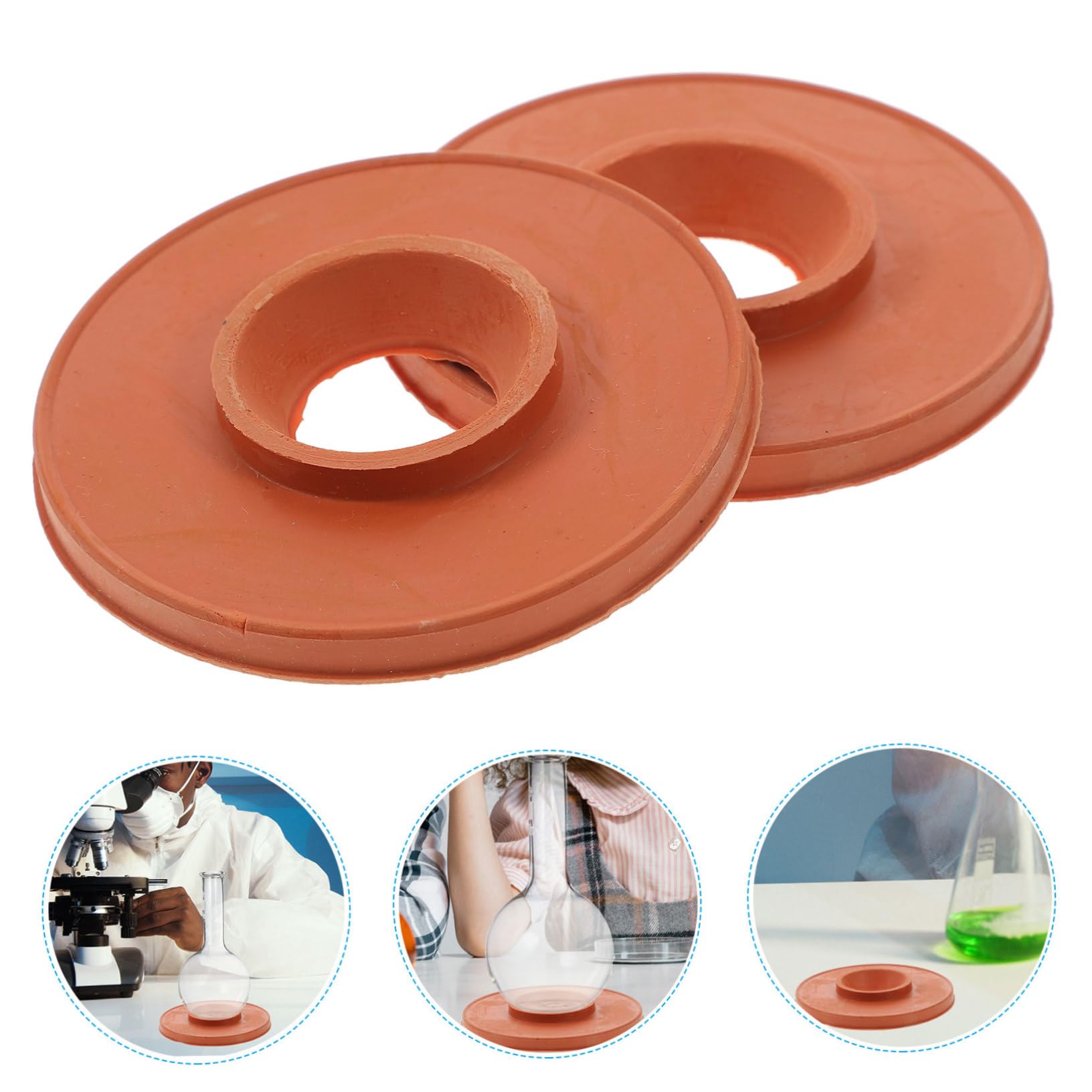 5-Piece Rubber Filtration Funnel Adapter Set - Lab Flask Connector with Smooth Stopper for Chemistry Experiments (Random Colors) - Perfect for Science Labs, Home Brewing & DIY Projects