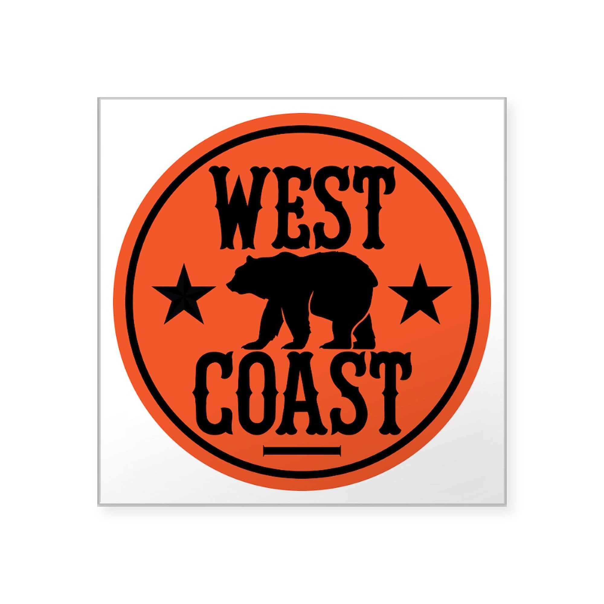 Westcoast01 3x3 Square Car Bumper Sticker - Waterproof Vinyl Decal for Cars, Laptops, Windows | Perfect for Personalizing Vehicles, Laptops & Home Decor