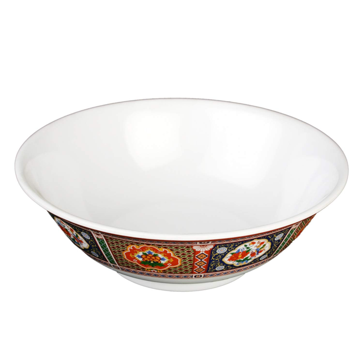 Vibrant Peacock Melamine Dinnerware Set - 32 oz Rimless Bowl (7.5 Inch), Pack of 12 - Durable & Stylish for Outdoor Dining, Picnics, Pool Parties & Restaurant Use