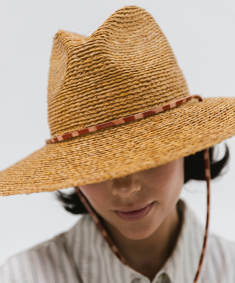 Ozzy Packable Lifeguard Straw Hat - Honey Color for Beach, Pool & Outdoor Activities | Lightweight & Foldable Sun Protection Hat