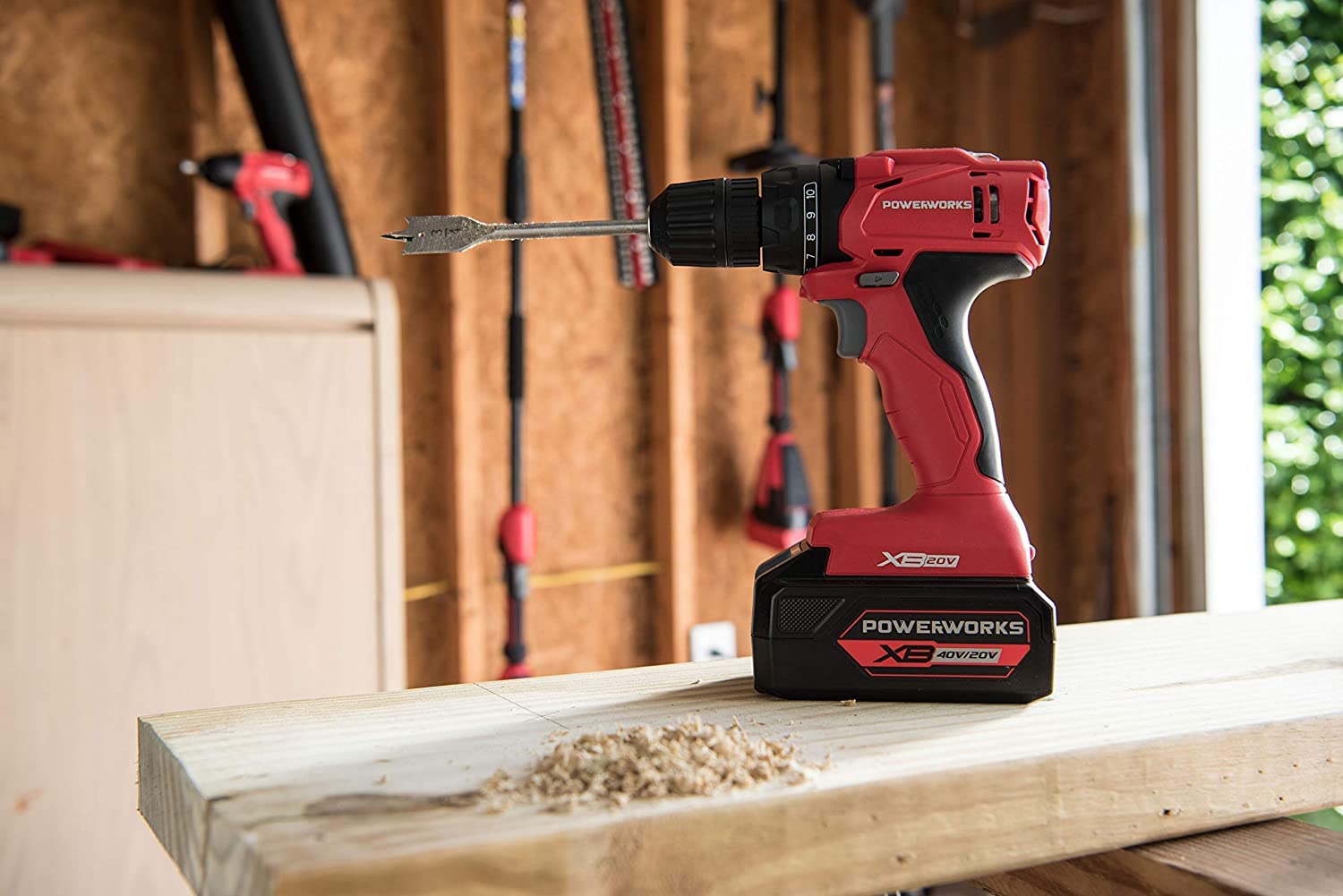 POWERWORKS 20V Cordless Drill and Impact Driver Combo Kit with 2 Batteries, Fast Charger & Carry Bag - Perfect for DIY Projects, Home Repairs & Construction Work | CKG302