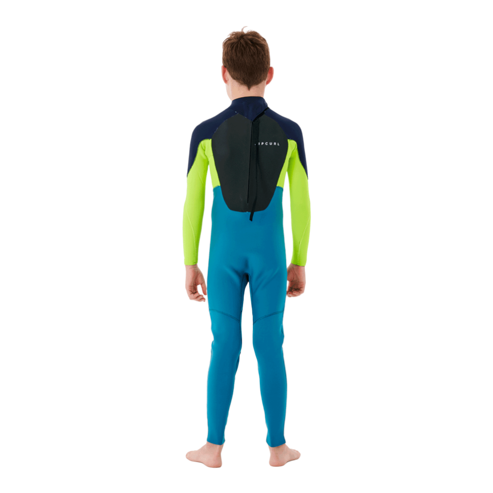 Rip Curl Boys Omega 4/3 Back Zip Wetsuit for Kids - Warm & Flexible Neoprene Surfing Suit for Cold Water - Perfect for Surfing, Diving & Water Sports