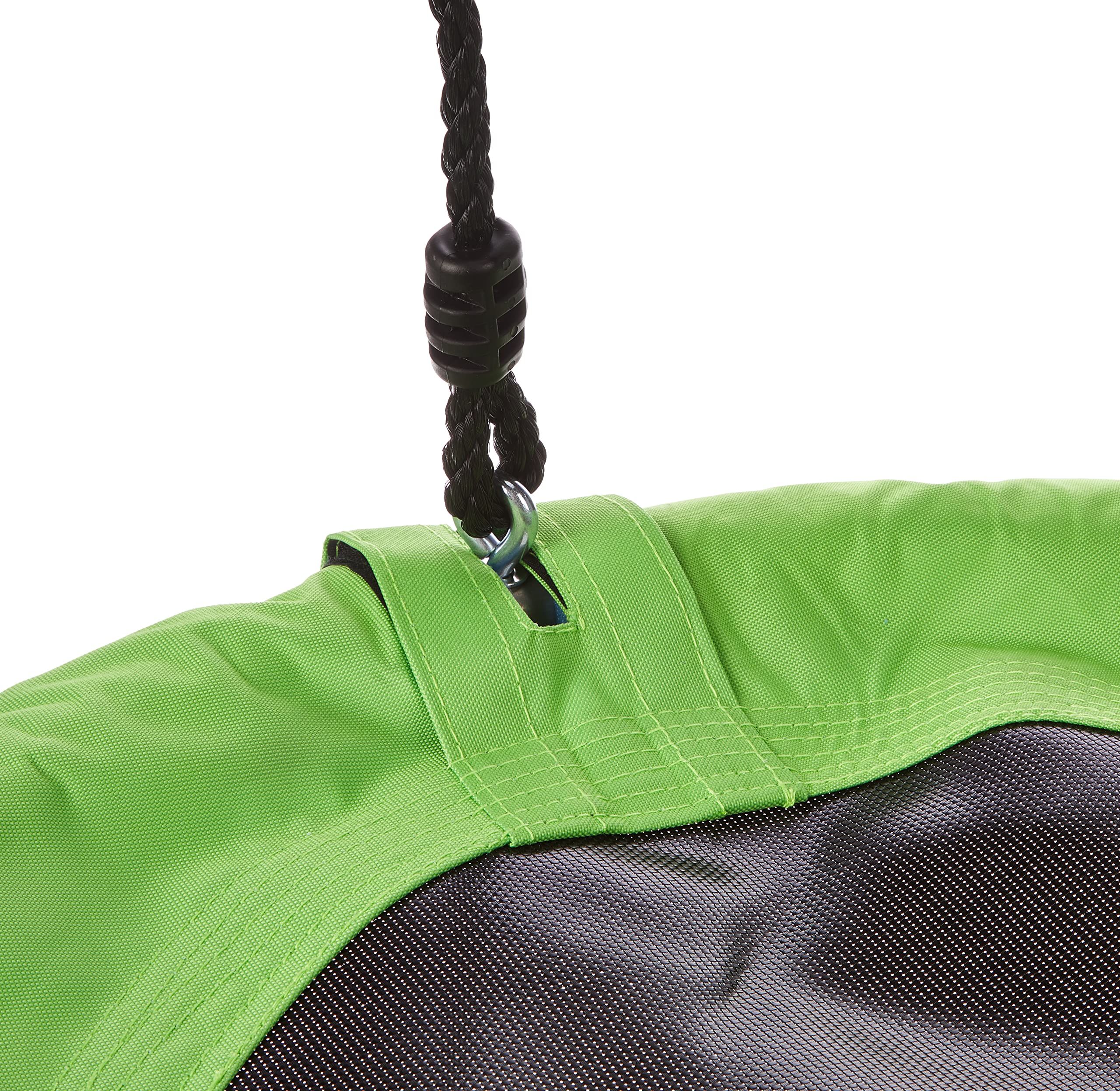 Small Foot 10474 Balançoire en Filet Pelouse - Balançoire Extérieure Robuste et Résistante aux Intempéries avec Système de Fixation Sécurisé, Idéale pour Jardin, Parc ou Terrasse, à partir de 3 Ans, Vert et Gris