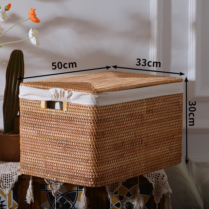 Extra Large Rattan Storage Baskets for Laundry, Clothes & Bathroom - Oversized Round Woven Baskets for Home Organization & Decor | Perfect for Bedroom, Living Room & Nursery Storage