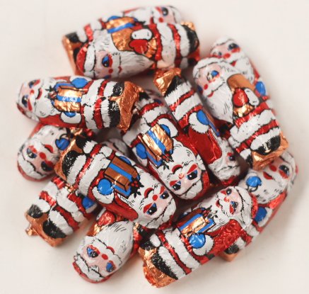 Scott's Cakes 8 oz Solid Milk Chocolate Peanut Butter Filled Santa Claus - Foil Wrapped Holiday Treats for Christmas Gifts, Stocking Stuffers & Party Favors