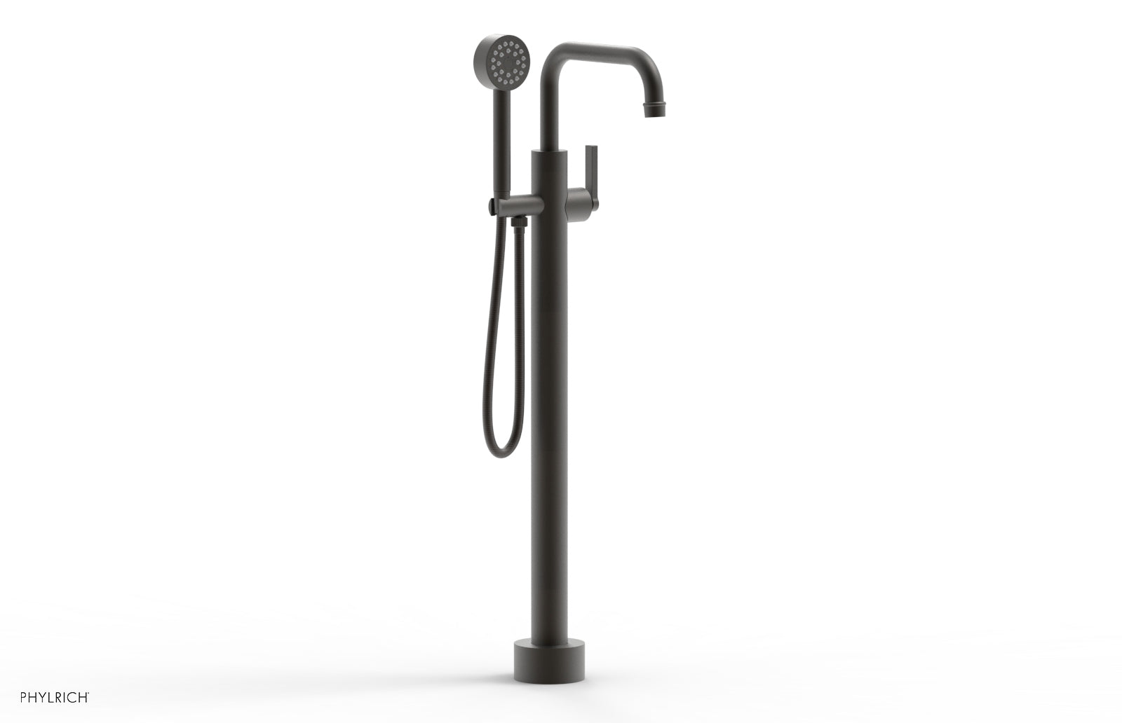 HEX MODERN Tall Floor Mount Tub Filler with Lever Handle & Hand Shower - Model 501 55 01 - Perfect for Contemporary Bathroom Renovations & Spa-Like Shower Experiences