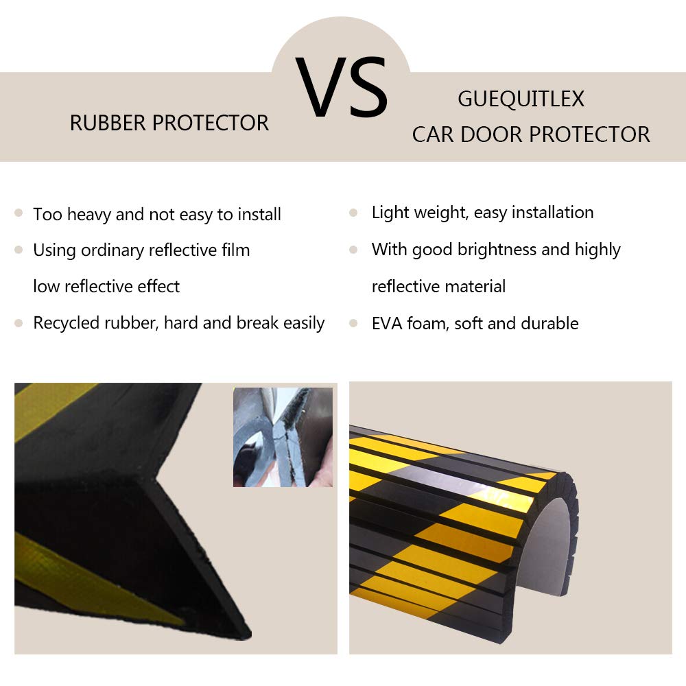 Garage Wall Protector Foam Column Guard - Reflective Edge Bumper for Parking Garages & Driveways (2-Pack) - Prevent Vehicle Damage to Walls & Poles - Perfect for Home Garages, Commercial Parking Lots & Tight Spaces