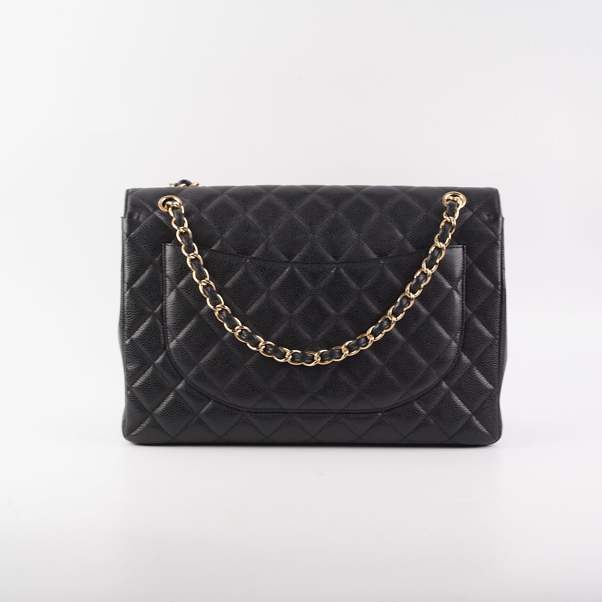 Chanel Maxi Single Flap Quilted Caviar Leather Handbag Black - Luxury Designer Shoulder Bag for Women, Perfect for Work, Travel & Special Occasions