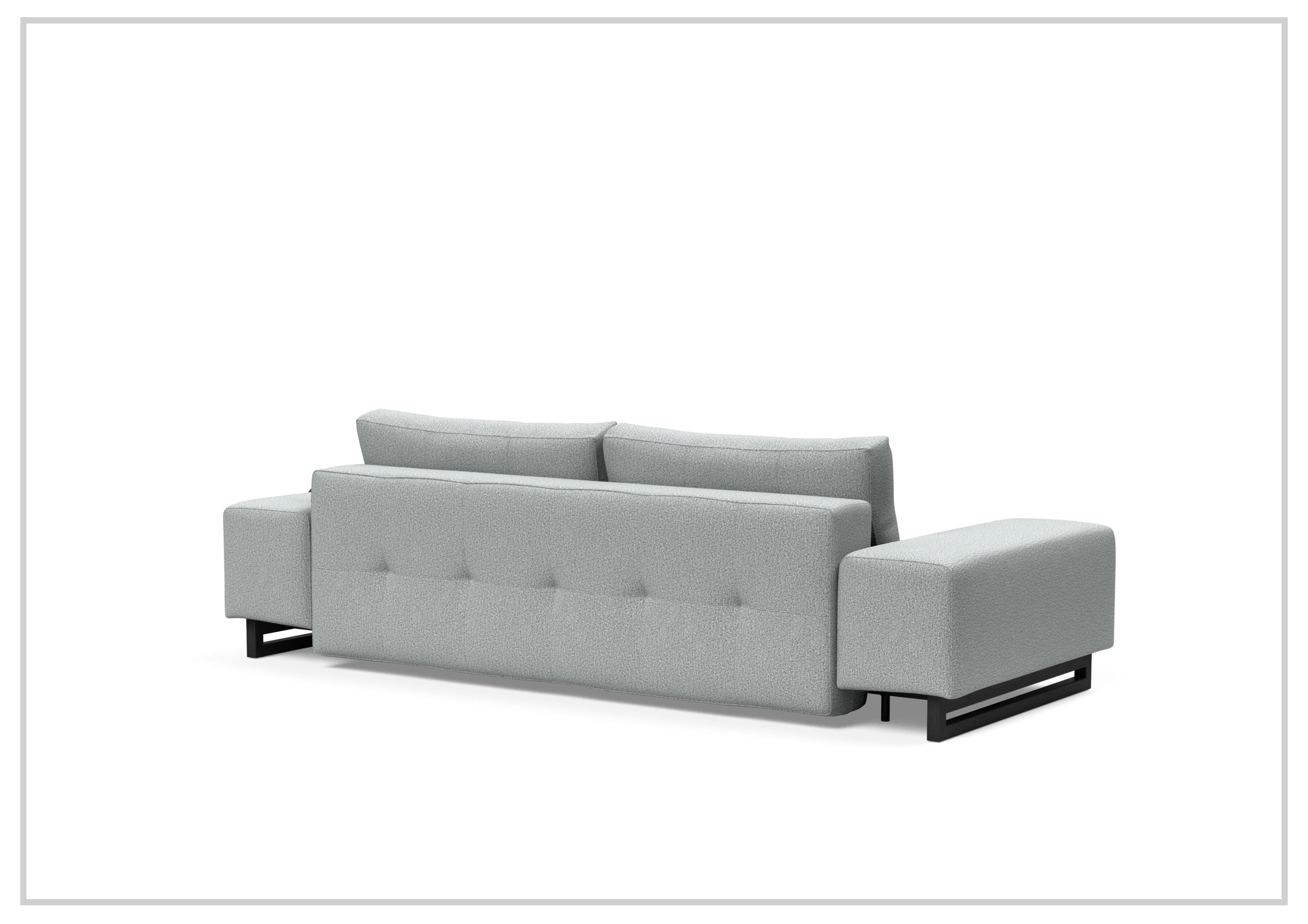 Innovation Living Grand DEL 2-Seater Fabric Sleeper Sofa with Ottoman - Convertible Bed & Lounge Chair for Small Spaces, Guest Rooms & Apartments