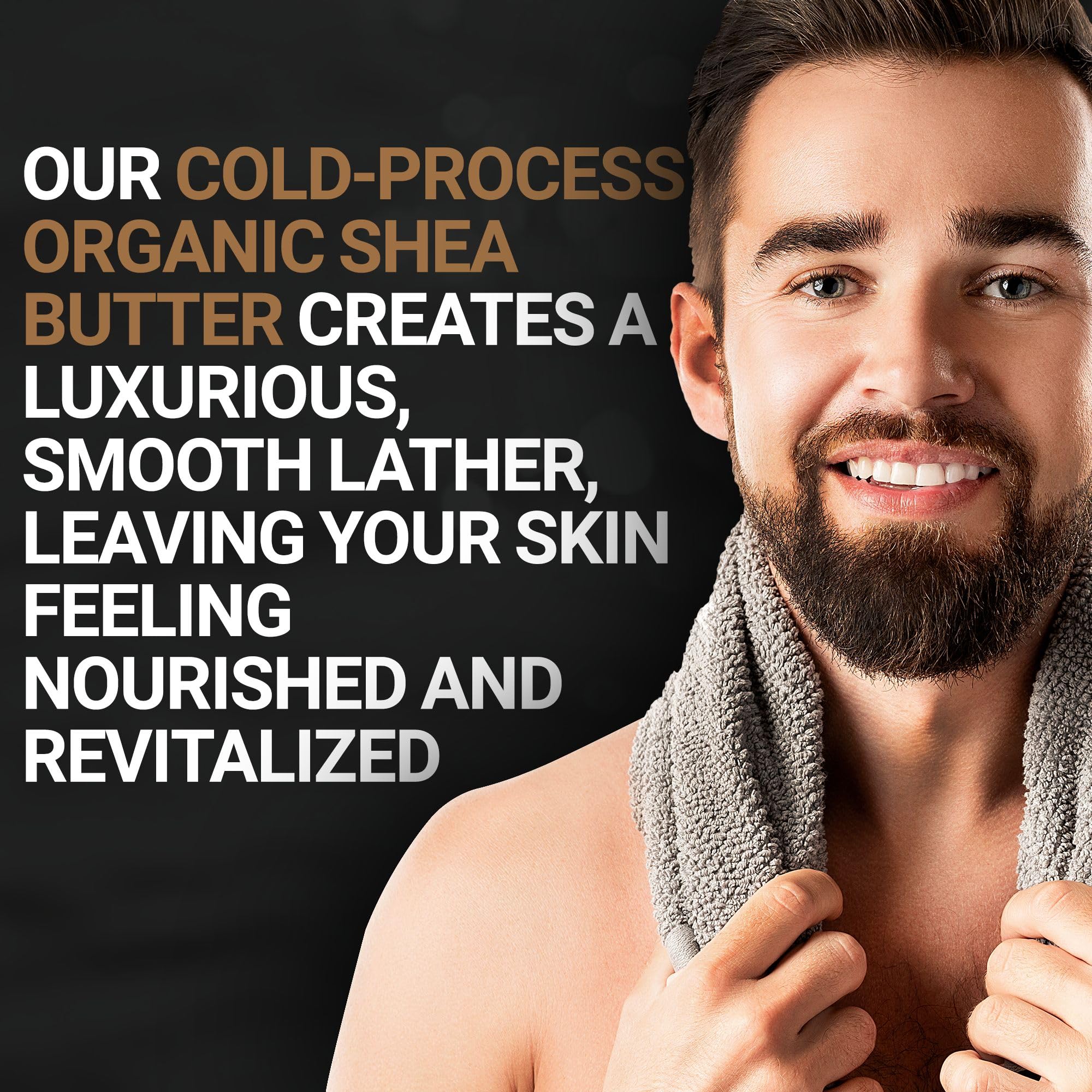 Copper Johns Bar Soap for Beard & Body Care - Natural Oils & Organic Shea Butter - Louisiana Mud Scent - 5 oz - Perfect for Men's Grooming & Skin Hydration