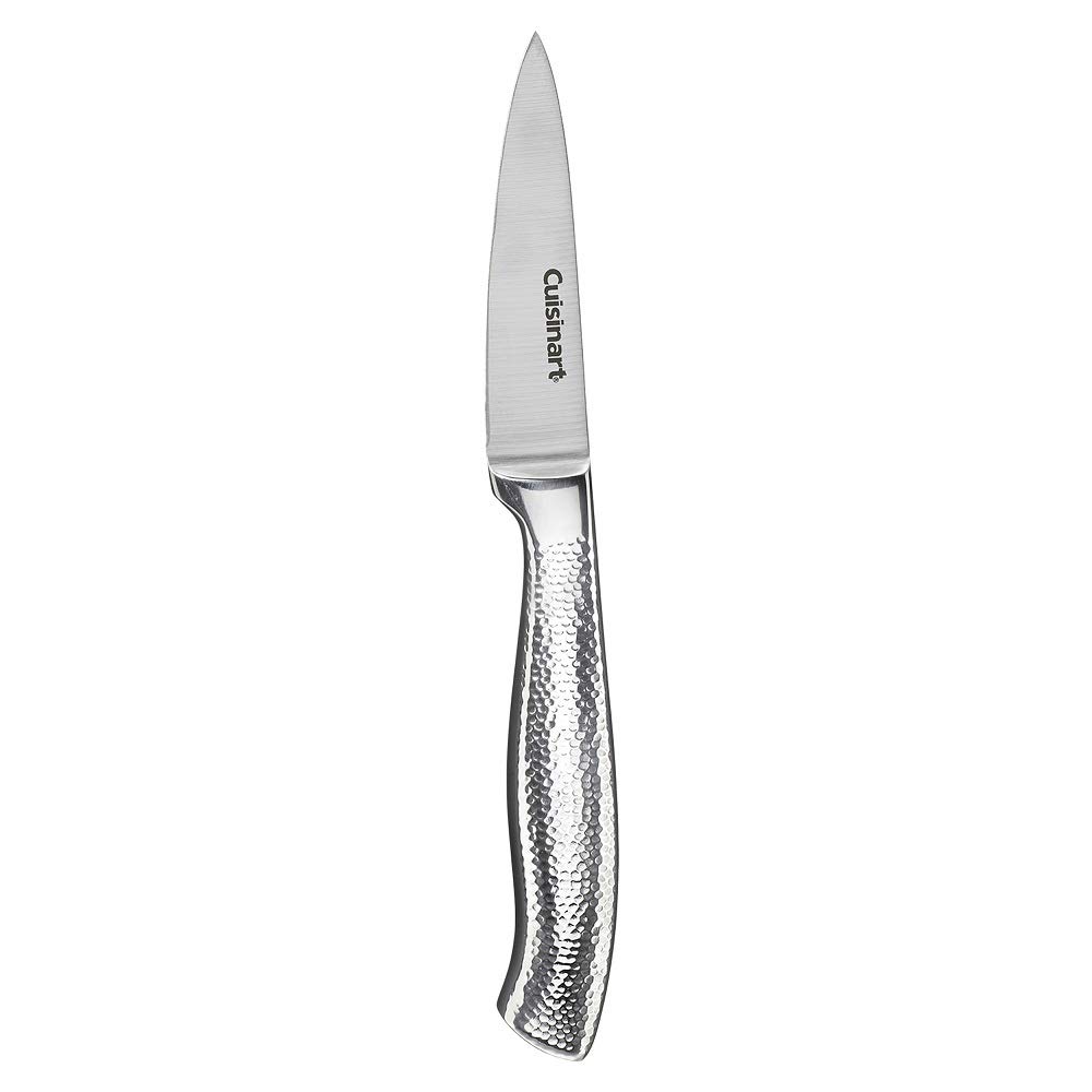 Premium Cuisinart Classic 17-Piece High-Carbon Hammered Stainless Steel Forged Knife Set with Sheath & Blade Guards - Professional Kitchen Cutlery for Chefs, Home Cooking & Gourmet Food Preparation