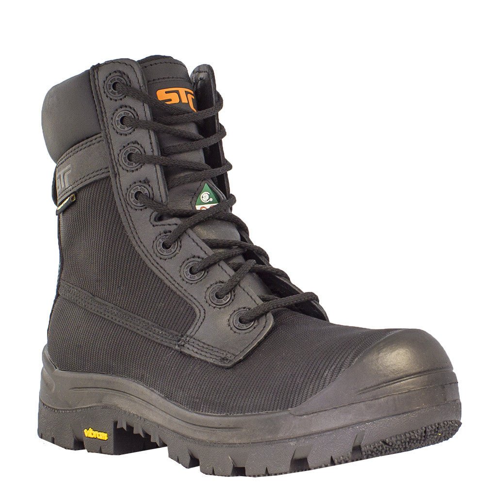 STC Shire Men's 8 Vegan Composite Toe Work Boot 21994 Black - Durable & Comfortable Safety Shoes for Construction, Warehouse & Outdoor Work