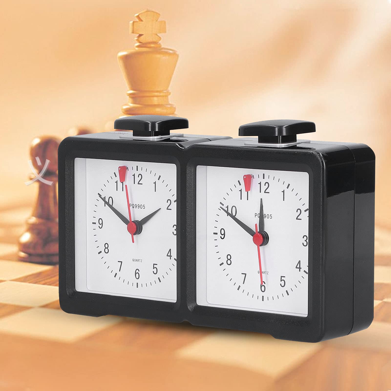 VGEBY Multifunction Silent Chess Clock - Analog Countdown Timer for Chess, Board Games & Sports | Perfect for Tournaments, Practice & Leisure Play