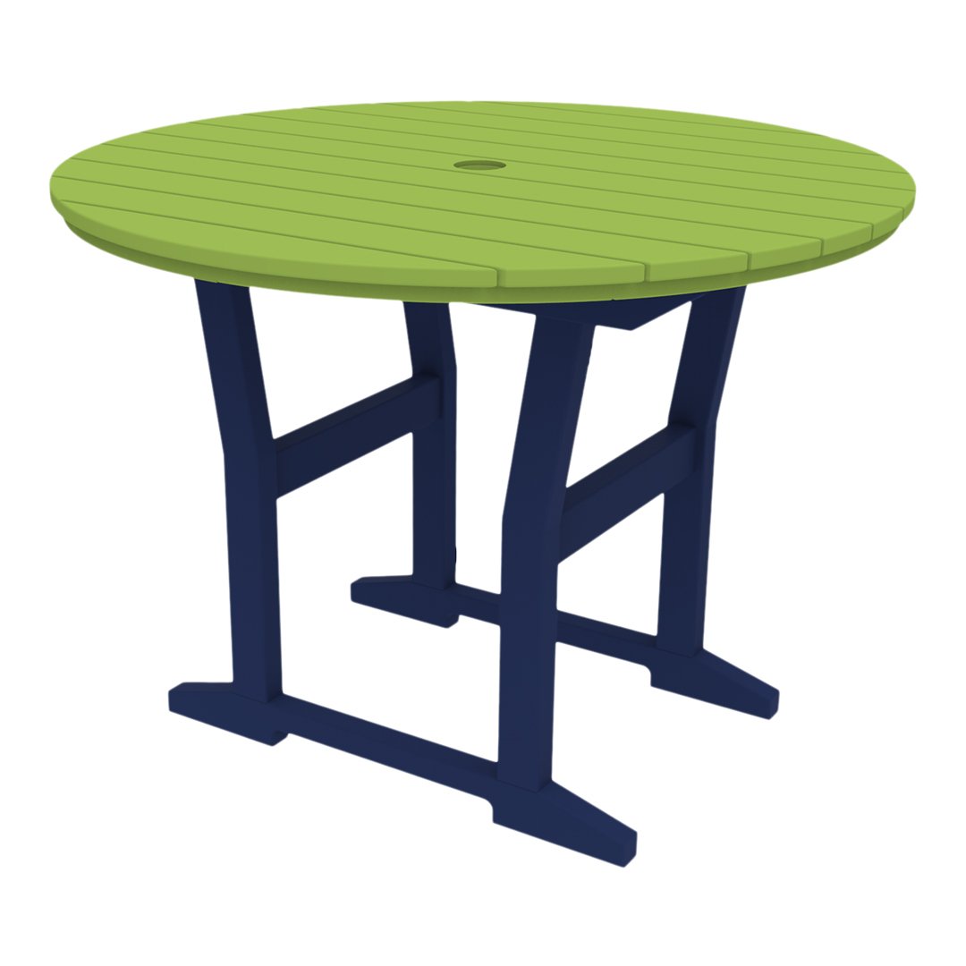 Coastline Cafe Round Dining Table - 36 Inch Modern Kitchen Table for Small Spaces, Breakfast Nook & Apartment - Perfect for Coffee Shops, Restaurants & Home Decor