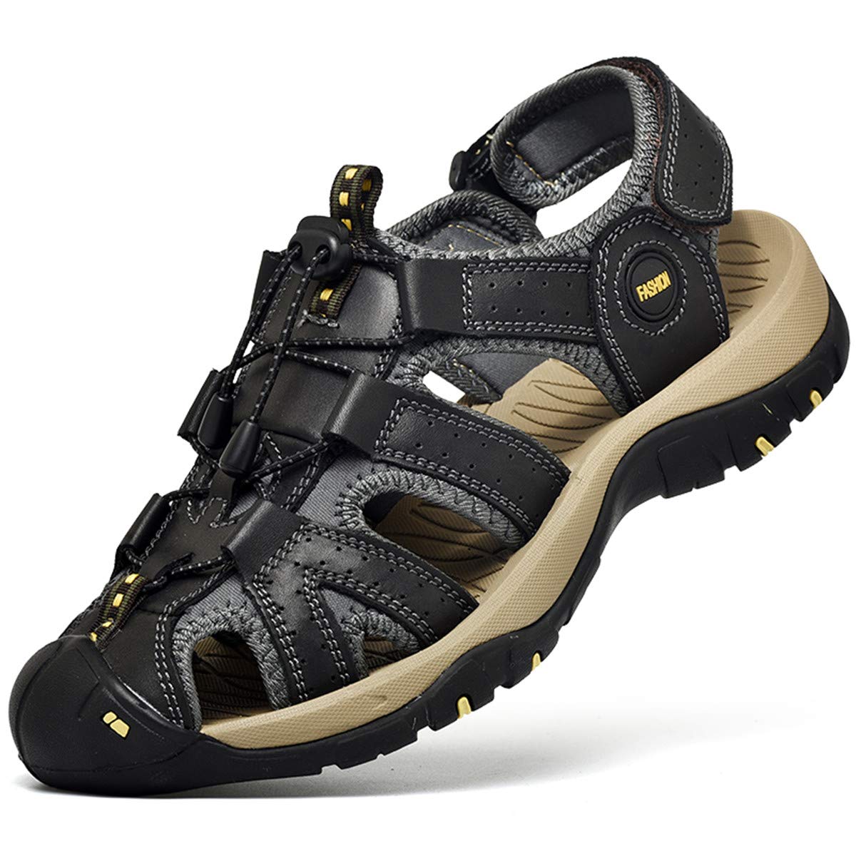 ChicWind Men's Sport Hiking Sandals - Breathable Leather Water Shoes for Fishing, Beach Walking & Outdoor Adventures | Lightweight & Comfortable for Summer Travel, Camping & Water Activities