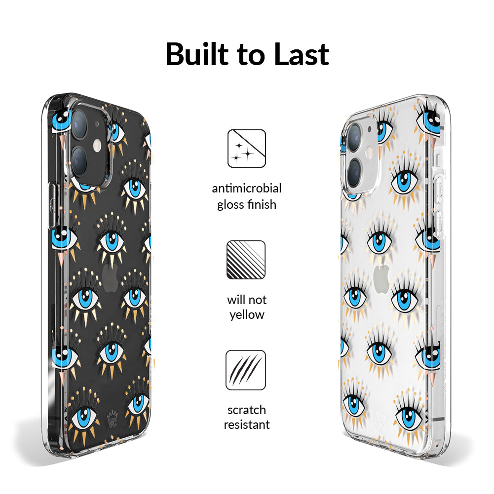 Evil Eye Protection iPhone Case - Stylish & Durable Phone Cover for iPhone 13/14/15 Pro Max - Perfect for Travel, Daily Use & Gift Giving