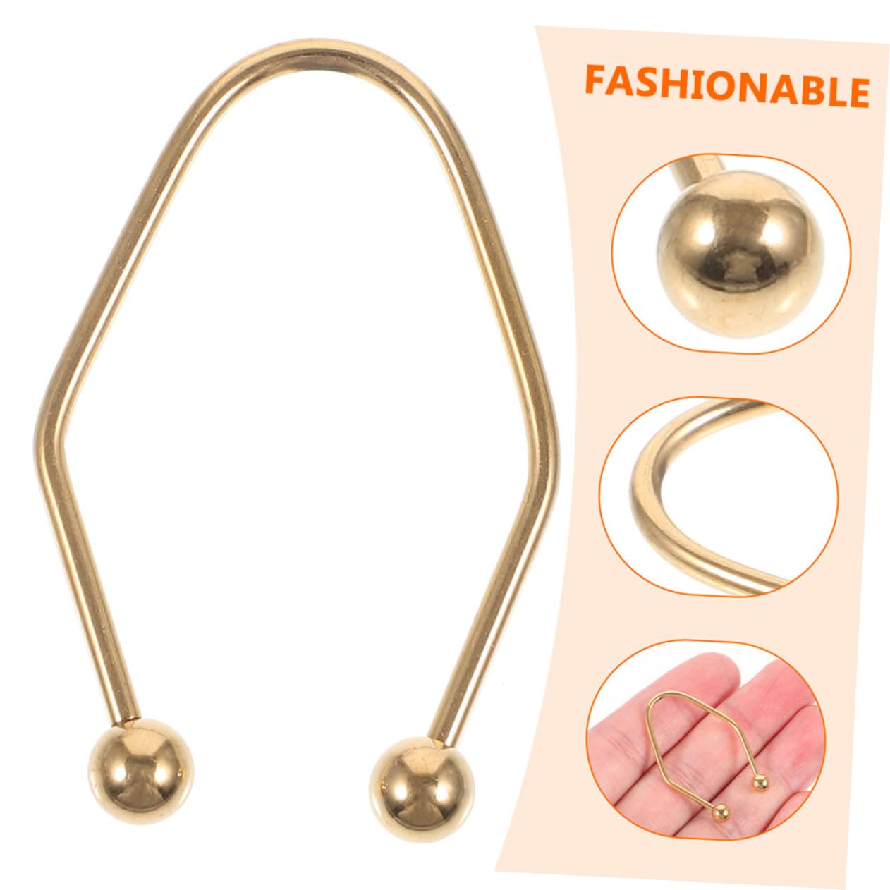2pcs Stainless Steel Dimple Trainer Face Massager Tool - Golden Facial Dimple Maker & Exerciser for Cheek Enhancement | Perfect for Home Spa, Beauty Routine & Natural Dimple Creation