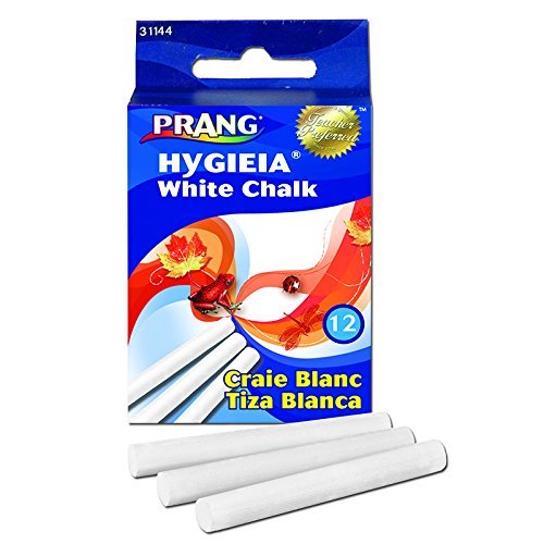 Dixon Ticonderoga Prang Hygieia Dustless Chalk - 50 Pack | Non-Toxic, Smooth Writing for Classrooms, Chalkboards & Sidewalk Art | Ideal for Teachers, Students & Artists