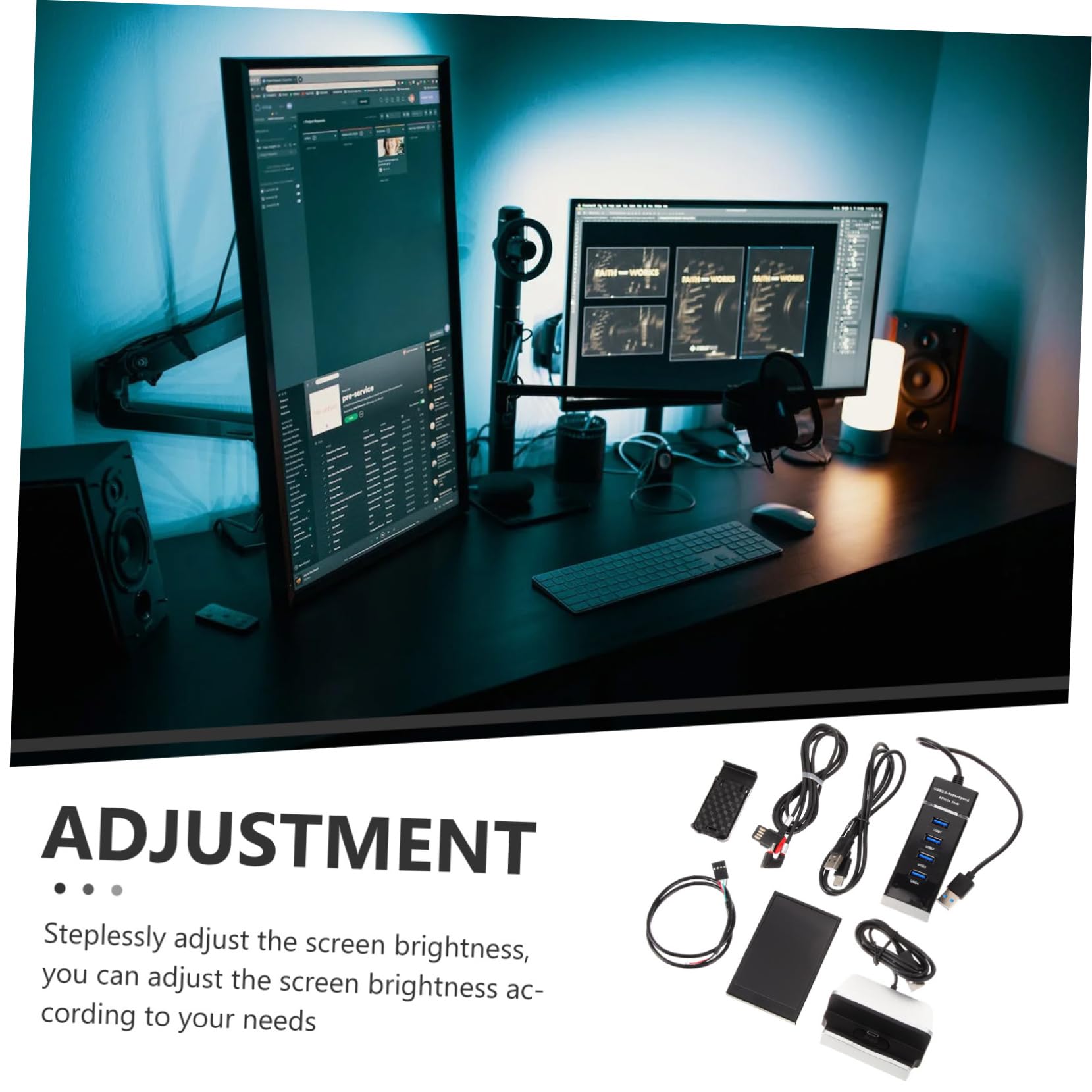 WATIIFUFU USB Mini Secondary Monitor for PC - Portable HD Display for Network Data, Temperature & HDD Monitoring | Ideal for Gaming, Office & IT Support