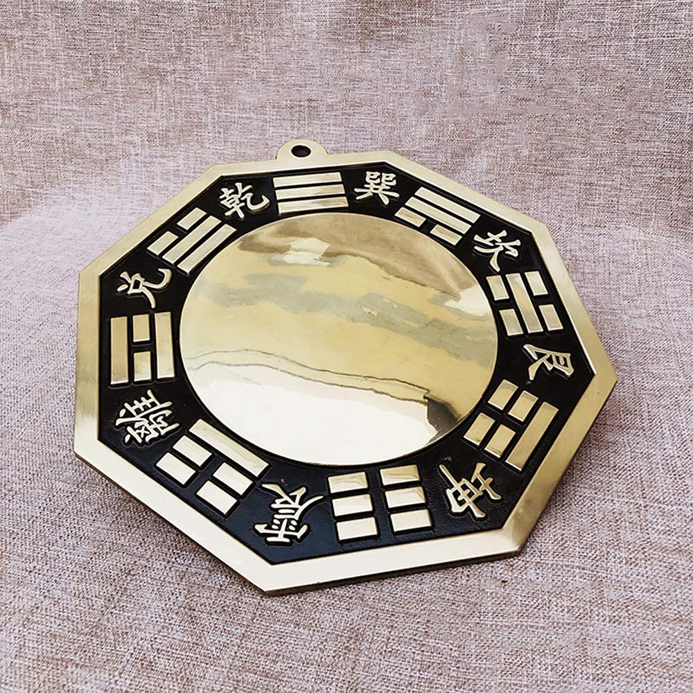 **Authentic Feng Shui Bagua Mirror - Pure Copper Chinese Feng Shui Protection Amulet for Home & Office - Deflect Negative Energy & Evil Spirits (Convex Mirror) - Perfect for Doorways, Windows & Sacred Spaces**