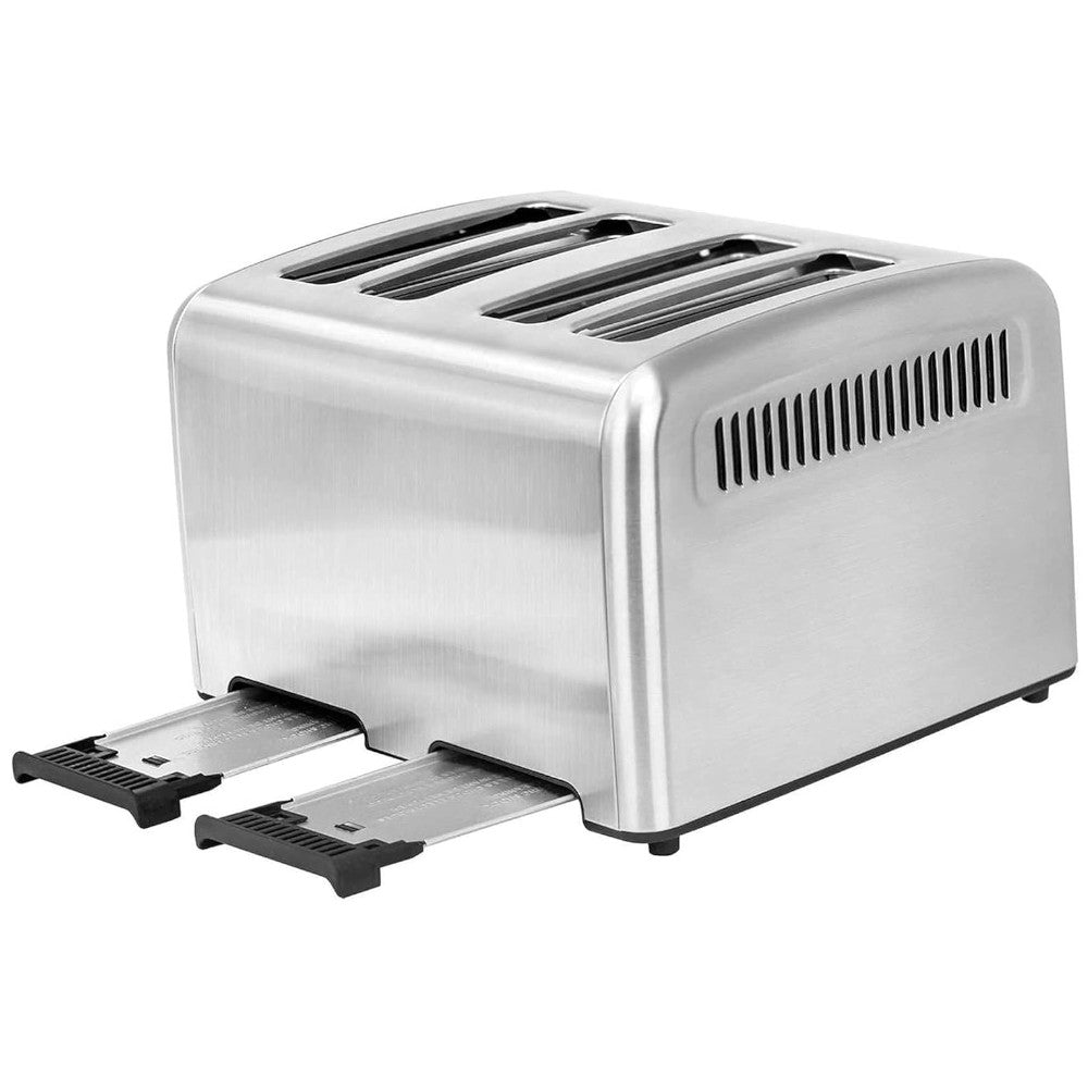 KALORIK TO46813SS 4-Slice Stainless Steel Toaster with Extra-Wide Slots & Bagel Mode - Perfect for Breakfast, Sandwiches & Bagels at Home or Office