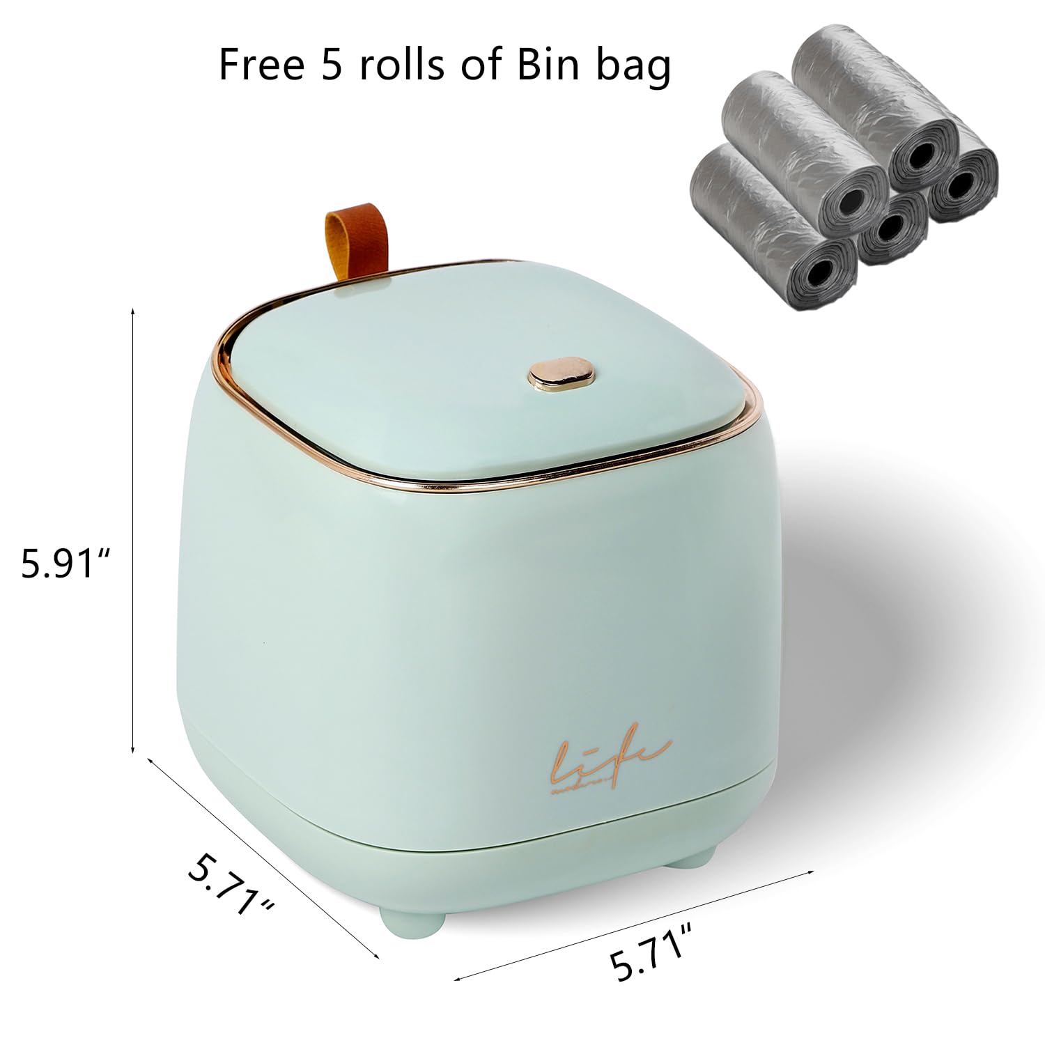 Mini Trash Can for Desk & Car - Portable Pop Up Trash Bin with Locking Lid for Office, Camping, SUV, Travel | Small Wastebasket for Home, Office & Vehicle Use