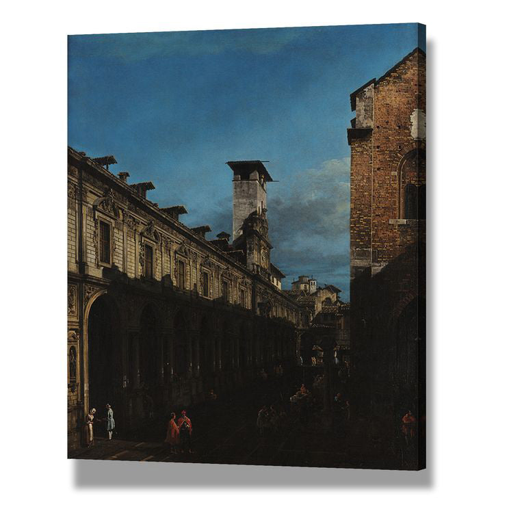 Capriccio The Lagoon Venice Wall Art Print by Bernardo Bellotto - Premium Canvas Painting for Living Room, Bedroom & Office Decor - Italian Landscape Artwork for Home & Office Interior Design