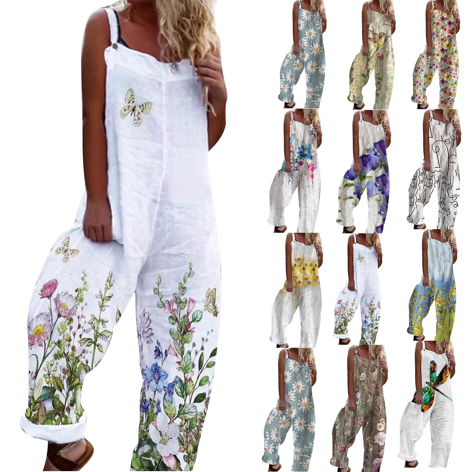 Women's Casual Baggy Solid Color Jumpsuit - Wide Leg Overalls Romper with Pockets | Comfortable Lounge Wear for Everyday Outfits & Street Style Fashion