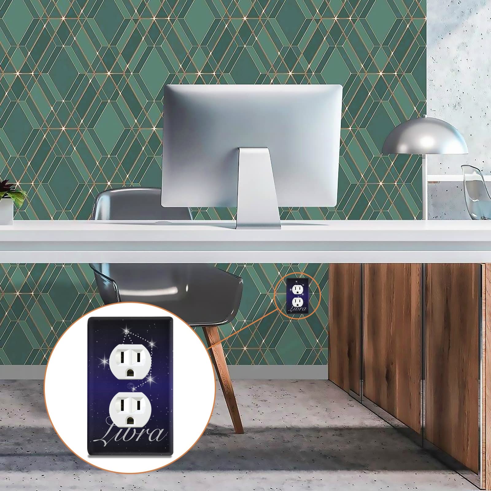 Libra Zodiac Constellation Toggle Switch Cover - Astrology Balance Horoscope Design - Blue Starry Night Sky Galaxy Stars - 2.9