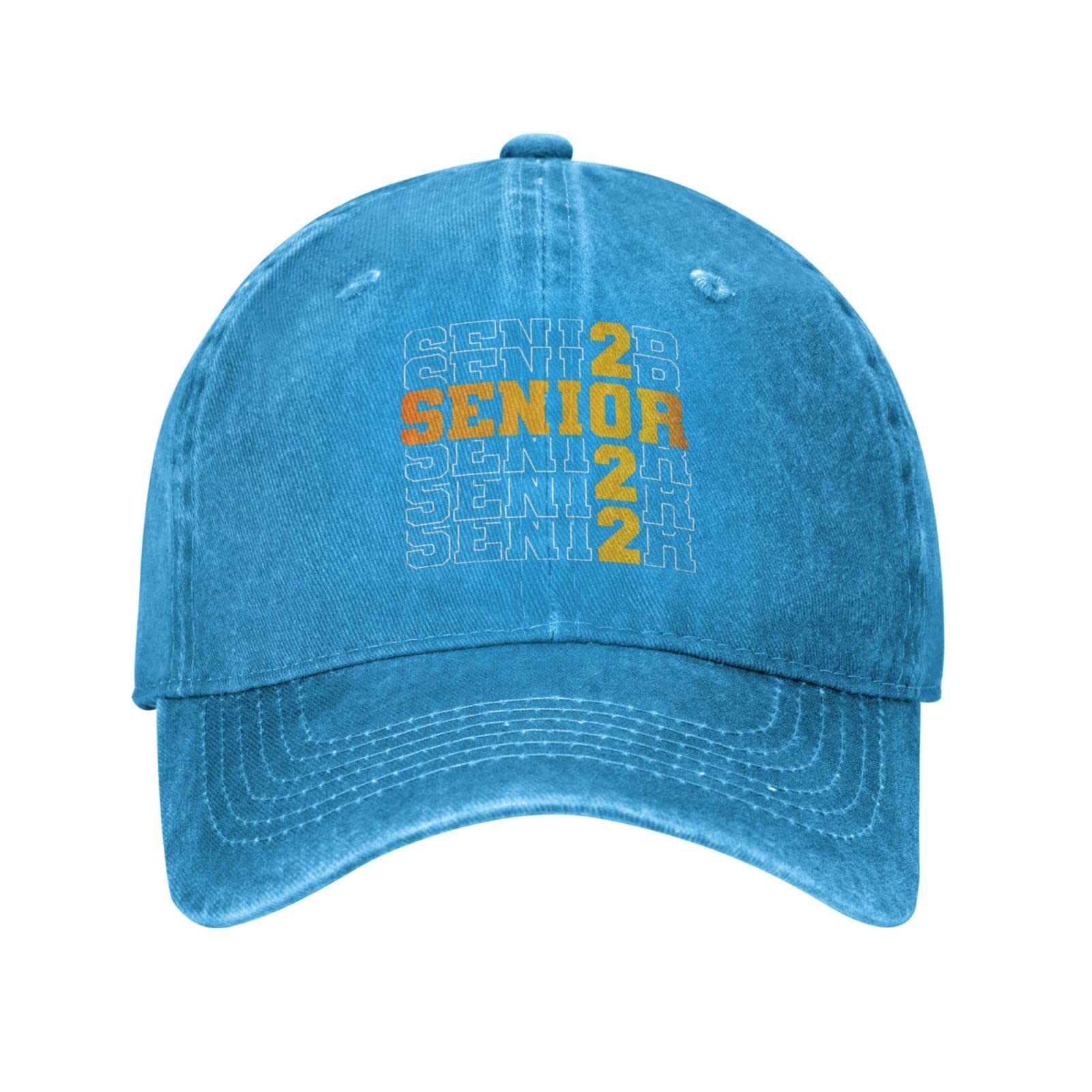 BAGME Graduation Cap for Men & Women - Class of 2022 Senior Baseball Hat in Blue | Fashionable Graduation Gift for High School & College Students | Perfect for Commencement Ceremonies, Photo Shoots & Celebrations