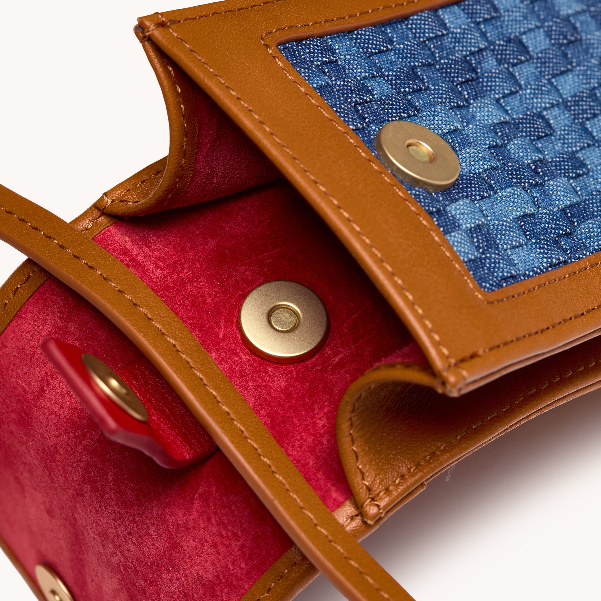 Sunny Carrier Backpack - Stylish Mosaic Denim & Brushed Gold Design | Perfect for Travel, Work & School | Durable & Fashionable Everyday Bag