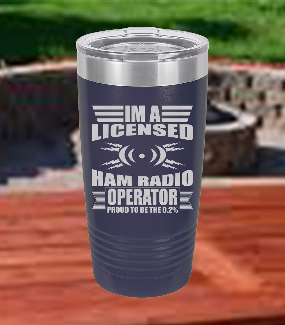 Premium 20oz HAM Radio Operator Coffee Tumbler - Insulated Stainless Steel Travel Mug for Amateur Radio Enthusiasts - Perfect for Field Operations, Commuting & Outdoor Adventures