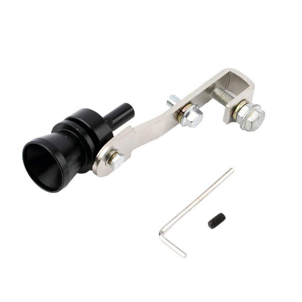 Universal Alloy Car Turbo Whistle Exhaust Pipe - Black for Performance Cars