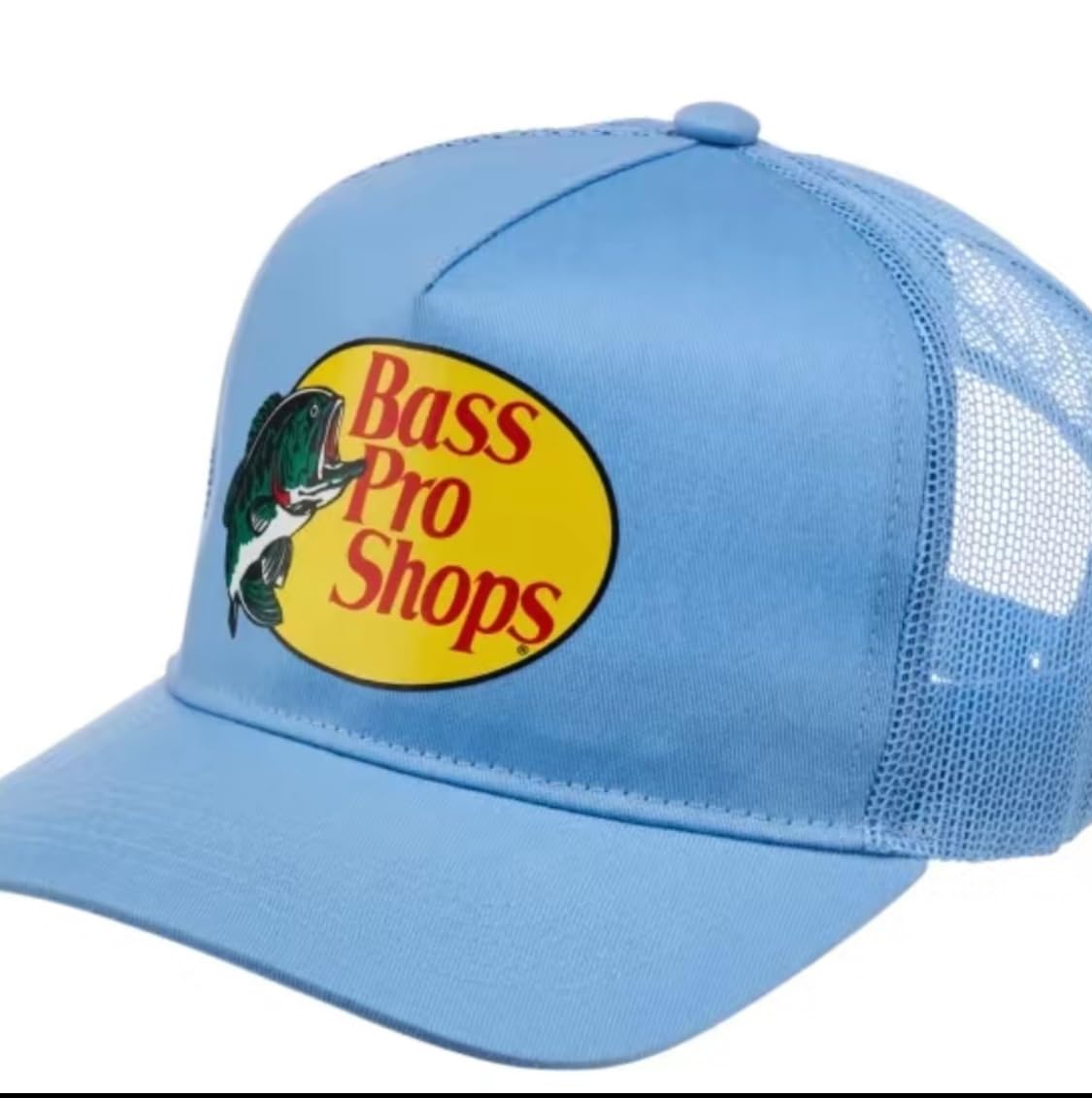 Bass Pro Trucker Hat for Men & Women - Light Blue Adjustable Snapback Cap for Fishing, Hunting & Outdoor Adventures