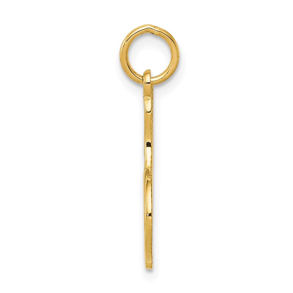 14k Yellow Gold Bowling Pendant - Black Bow for Jewelry Gifts