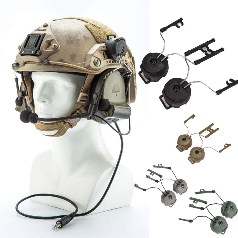 Tactical Fast Helmet Wing Rail ARC Side Rail Mount Adapter - Outdoor Airsoft Gear Accessory for Headset Hanging Bracket | Perfect for Airsoft Battles, Military Simulation & Tactical Training