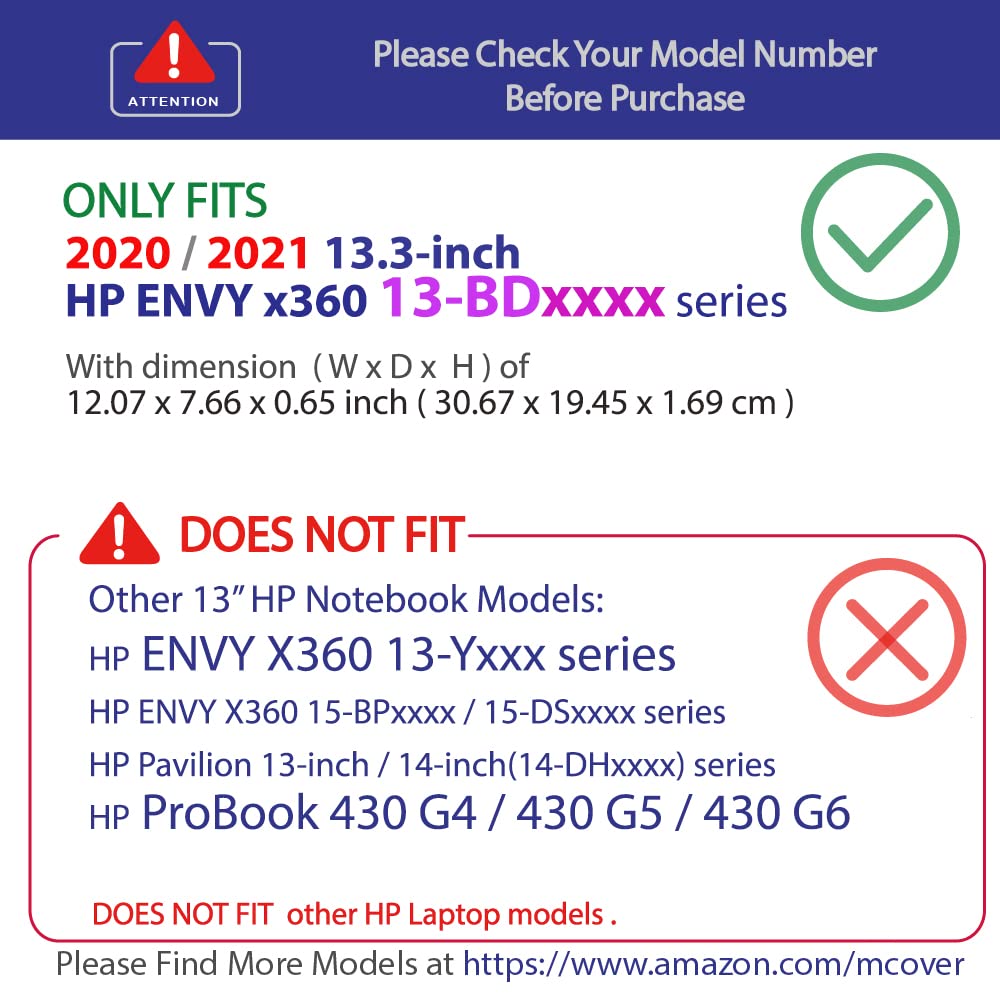 Premium mCover Case Compatible for 2020-2022 HP Envy x360 13.3
