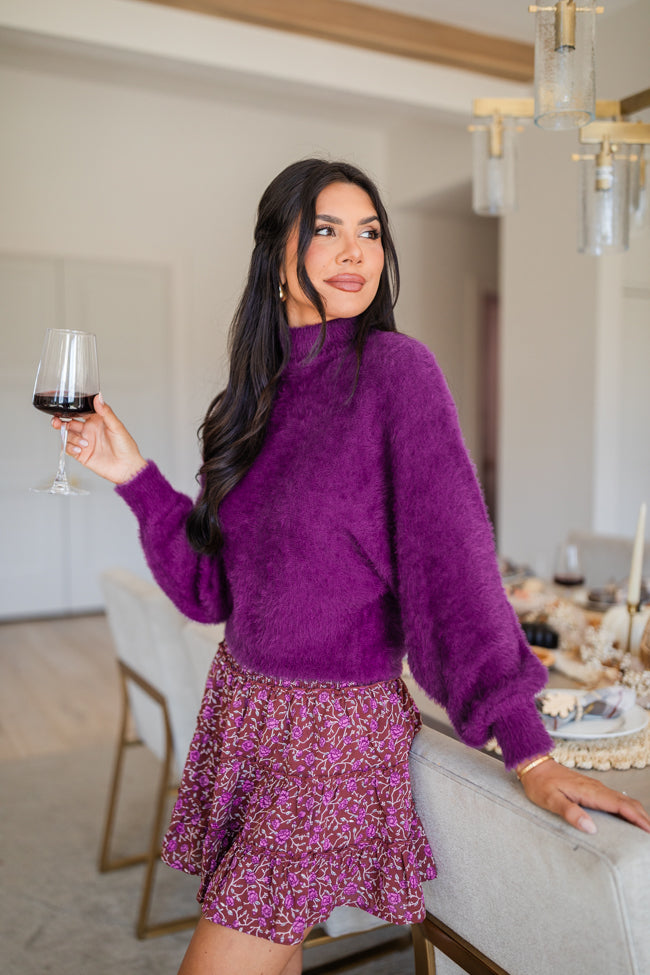 Beyond Me Women's Soft Fuzzy Turtleneck Sweater - Cozy Winter Pullover for Casual Outfits & Holiday Gatherings