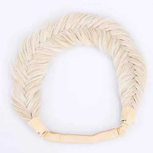 Elegant Fishtail Braided Headband - Stretchy Elastic Hair Accessory for Women & Girls - Perfect for Weddings, Parties, and Everyday Wear