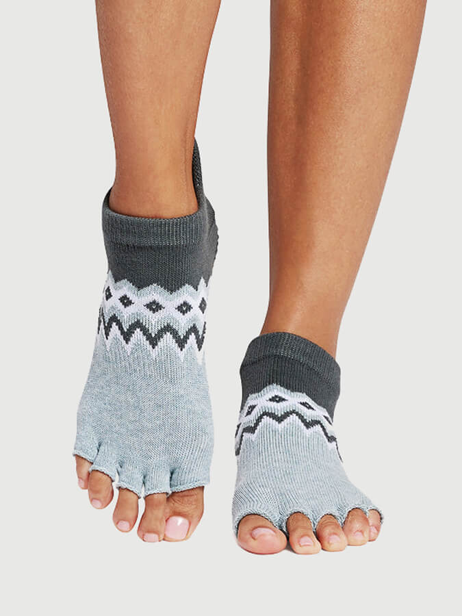 ToeSox Low Rise Half Toe Grip Socks for Women - Non-Slip Yoga Socks with Toe Separation - Perfect for Yoga, Pilates, Barre & Home Workouts