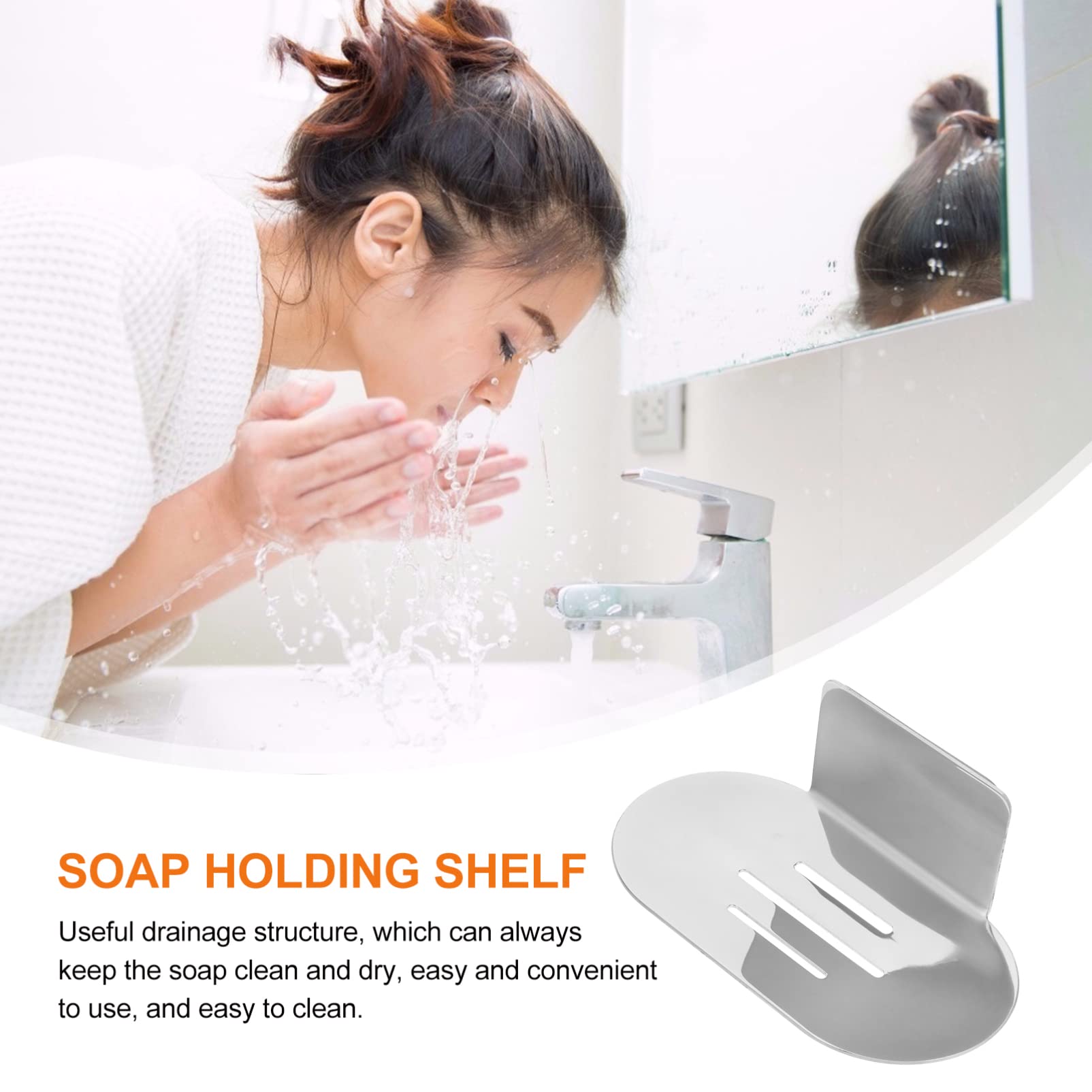 Stainless Steel Soap Dispenser with Metal Tray - Wall Mounted Sponge Holder & Drainer for Kitchen, Bathroom, Shower - Rustproof Organizer for Sponges, Soap Bars & Beauty Products - Perfect for Home, RV, and Office Use