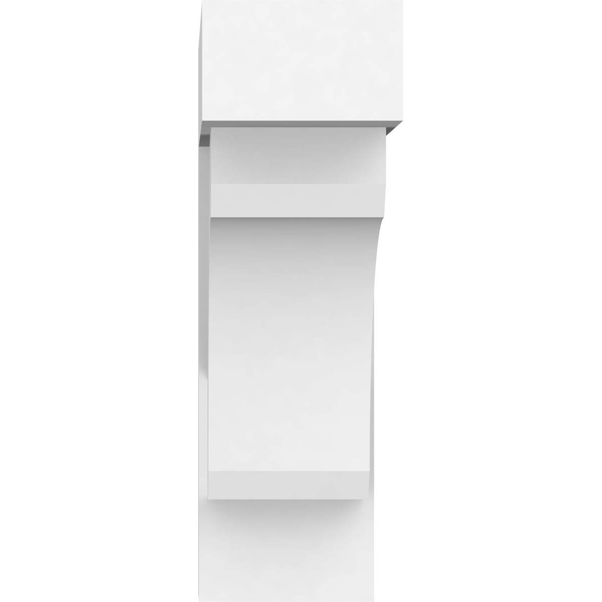 Ekena Millwork BKTP05X16X16LEC05 Standard Legacy Architectural Grade PVC Brackets with Block Ends - 5