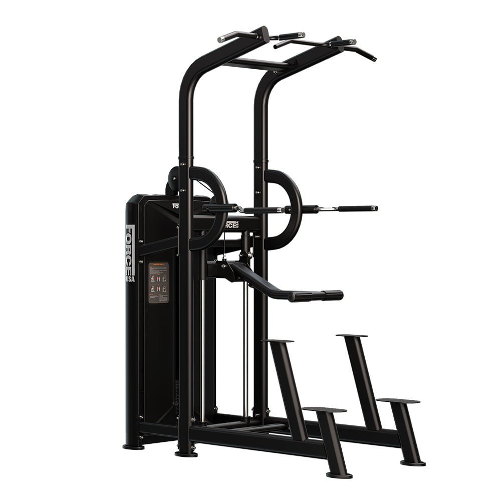 Force USA Solitude Assisted Chin Up & Dip Machine - Home Gym Strength Training Equipment for Pull Ups, Dips & Bodyweight Exercises - Perfect for Home Workouts & Fitness Enthusiasts