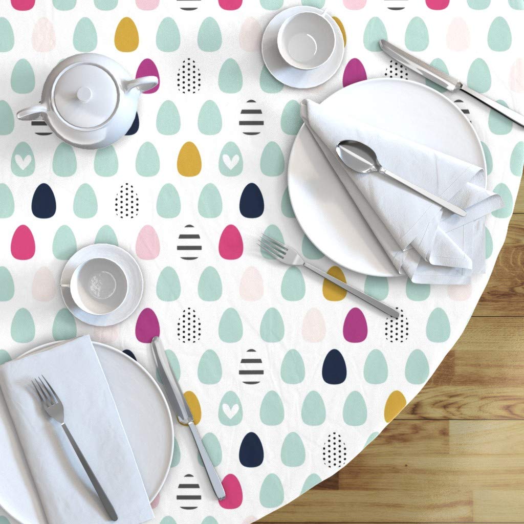 Custom Printed Cotton Sateen Tablecloth 70