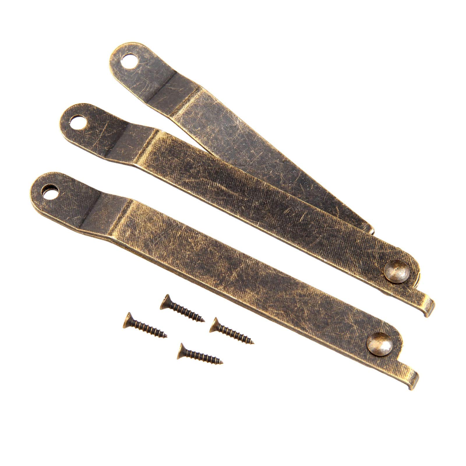 Antique Bronze Self-Installing Furniture Hinges 2PCS - 67x11mm Lid Support Hinges for Cabinet Doors, Kitchen Cupboards & Display Boxes | Durable Stay Hinges for Smooth Opening & Closing | Perfect for Home, Office & Retail Furniture Accessories