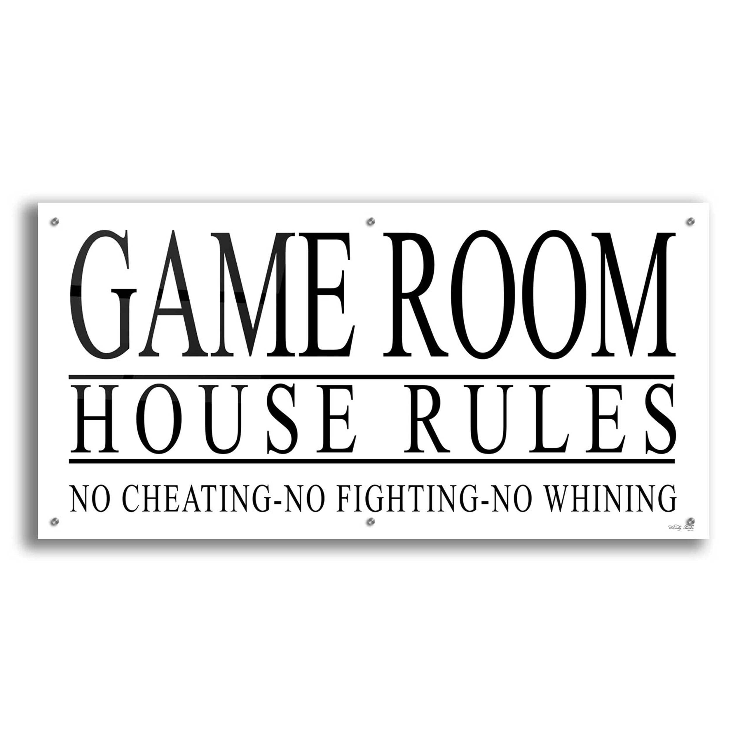 Epic Art 'Game Room House Rules I' by Cindy Jacobs - 48