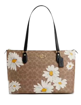 Coach Gallery Tote Bag in Signature Canvas with Floral Print - Stylish Women's Handbag for Work, Travel & Everyday Use